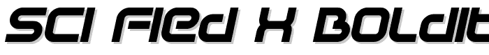 Sci Fied X BoldItalic font